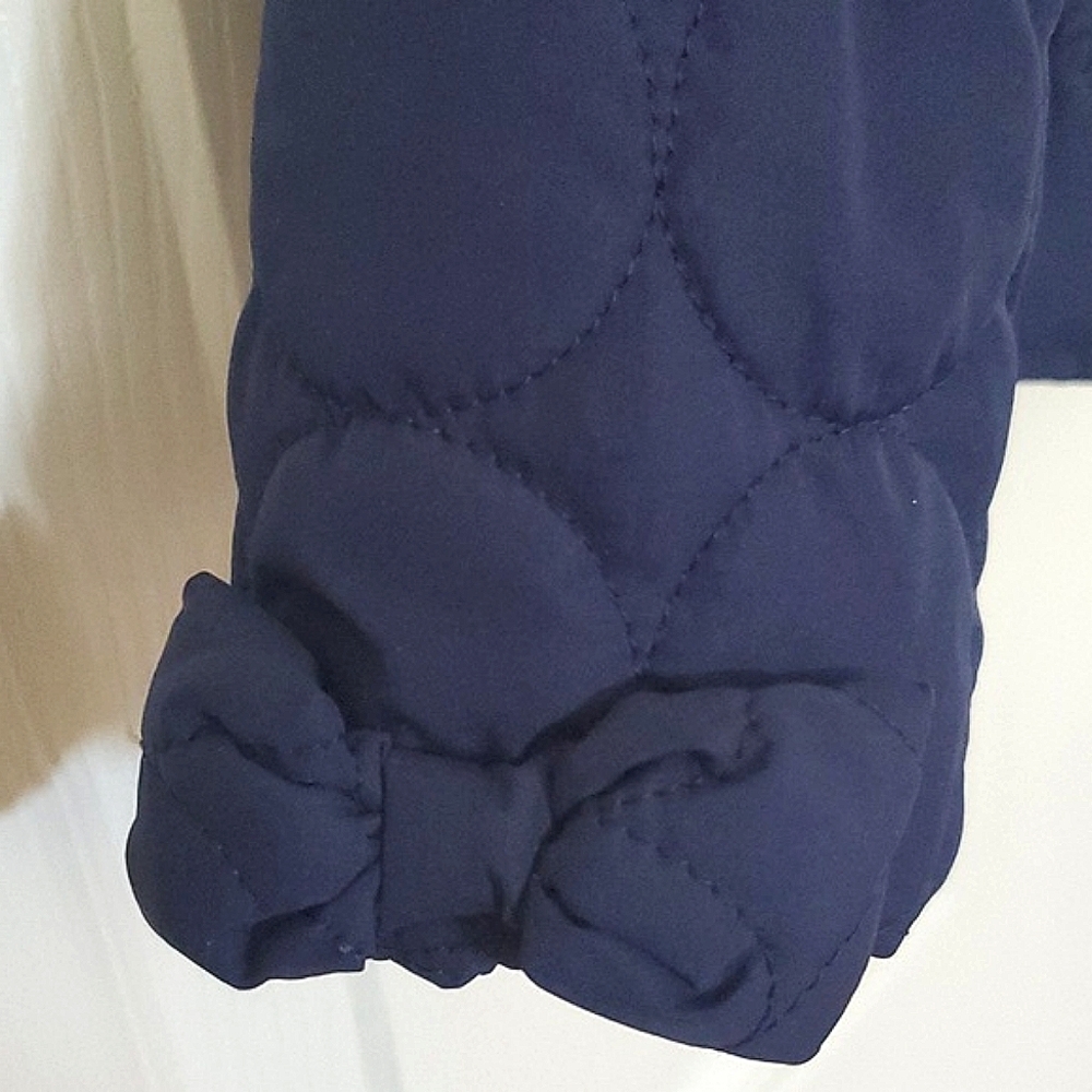 Gymboree Navy Quilted Snap Button Up Jacket Toddler Girls Size 2T - 3T - Picture 7 of 10